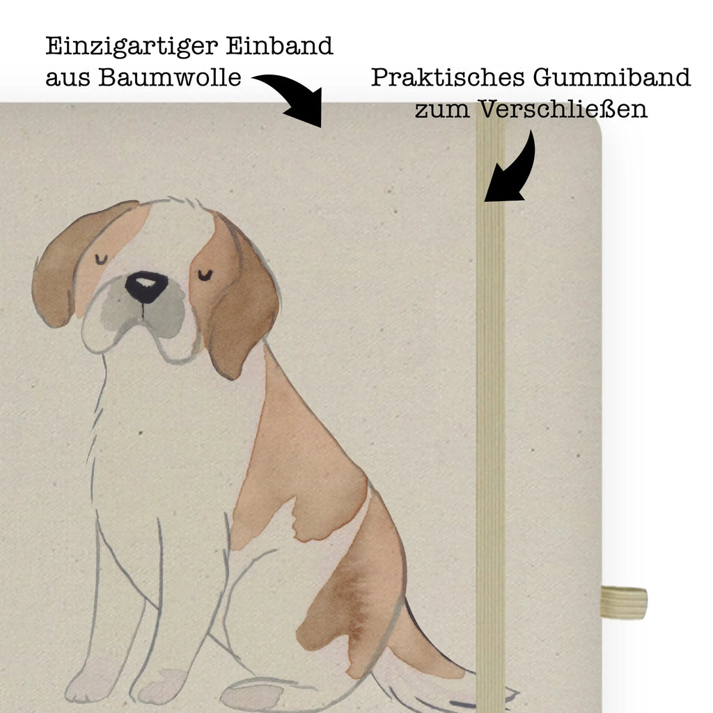 Baumwoll Notizbuch Saint Bernard Lebensretter Notizen, Eintragebuch, Tagebuch, Notizblock, Adressbuch, Journal, Kladde, Skizzenbuch, Notizheft, Schreibbuch, Schreibheft, Hund, Hunderasse, Rassehund, Hundebesitzer, Geschenk, Tierfreund, Schenken, Welpe, St. Bernhardshund, Chien du Saint-Bernard, Saint Bernard Dog, Perro San Bernardo, Saint Bernard