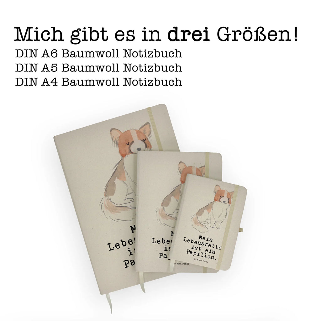 Baumwoll Notizbuch Papillon Lebensretter Notizen, Eintragebuch, Tagebuch, Notizblock, Adressbuch, Journal, Kladde, Skizzenbuch, Notizheft, Schreibbuch, Schreibheft, Hund, Hunderasse, Rassehund, Hundebesitzer, Geschenk, Tierfreund, Schenken, Welpe, Kontinentaler Zwergspaniel, Papillon