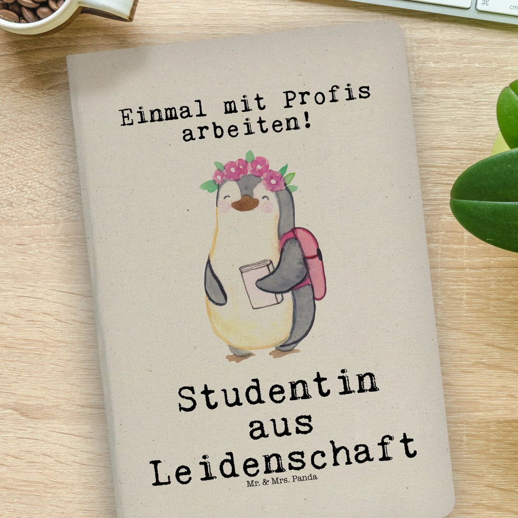 Baumwoll Notizbuch Studentin aus Leidenschaft Notizen, Eintragebuch, Tagebuch, Notizblock, Adressbuch, Journal, Kladde, Skizzenbuch, Notizheft, Schreibbuch, Schreibheft, Beruf, Ausbildung, Jubiläum, Abschied, Rente, Kollege, Kollegin, Geschenk, Schenken, Arbeitskollege, Mitarbeiter, Firma, Danke, Dankeschön