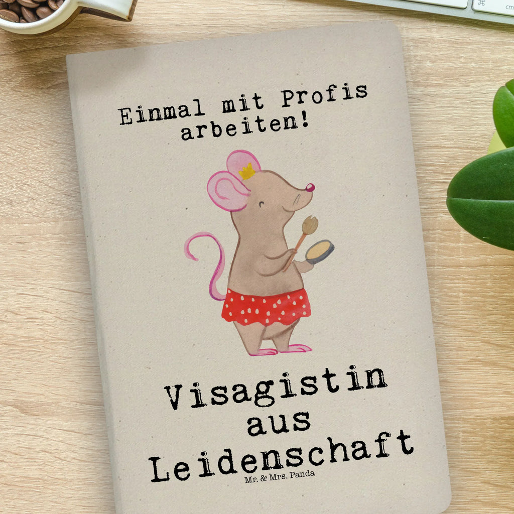 Baumwoll Notizbuch Visagistin aus Leidenschaft Notizen, Eintragebuch, Tagebuch, Notizblock, Adressbuch, Journal, Kladde, Skizzenbuch, Notizheft, Schreibbuch, Schreibheft, Beruf, Ausbildung, Jubiläum, Abschied, Rente, Kollege, Kollegin, Geschenk, Schenken, Arbeitskollege, Mitarbeiter, Firma, Danke, Dankeschön, Kosmetikerin, Make Up Artist, Maskenbildnerin, Visagistin, Beauty Salon, Kosmetikstudio, Eröffnung