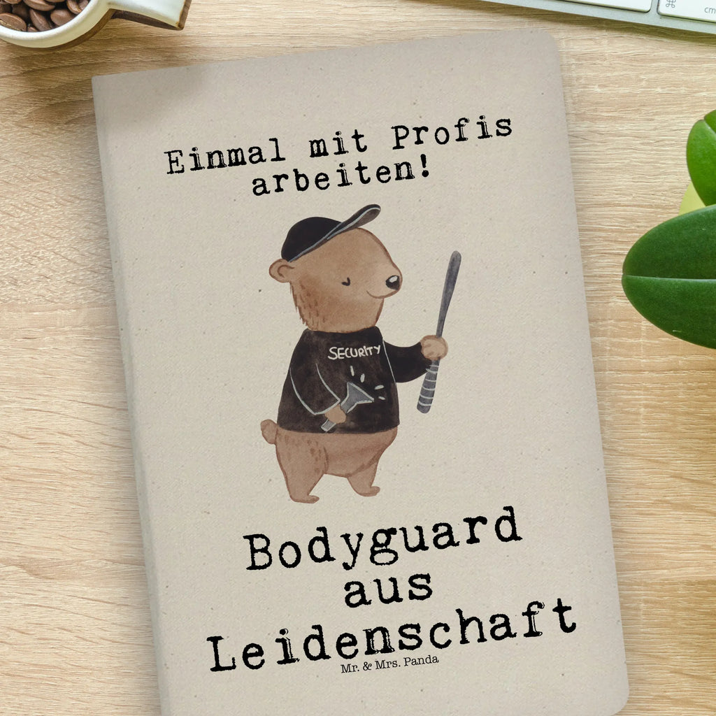 Baumwoll Notizbuch Bodyguard aus Leidenschaft Notizen, Eintragebuch, Tagebuch, Notizblock, Adressbuch, Journal, Kladde, Skizzenbuch, Notizheft, Schreibbuch, Schreibheft, Beruf, Ausbildung, Jubiläum, Abschied, Rente, Kollege, Kollegin, Geschenk, Schenken, Arbeitskollege, Mitarbeiter, Firma, Danke, Dankeschön, Bodyguard, Personenschützer