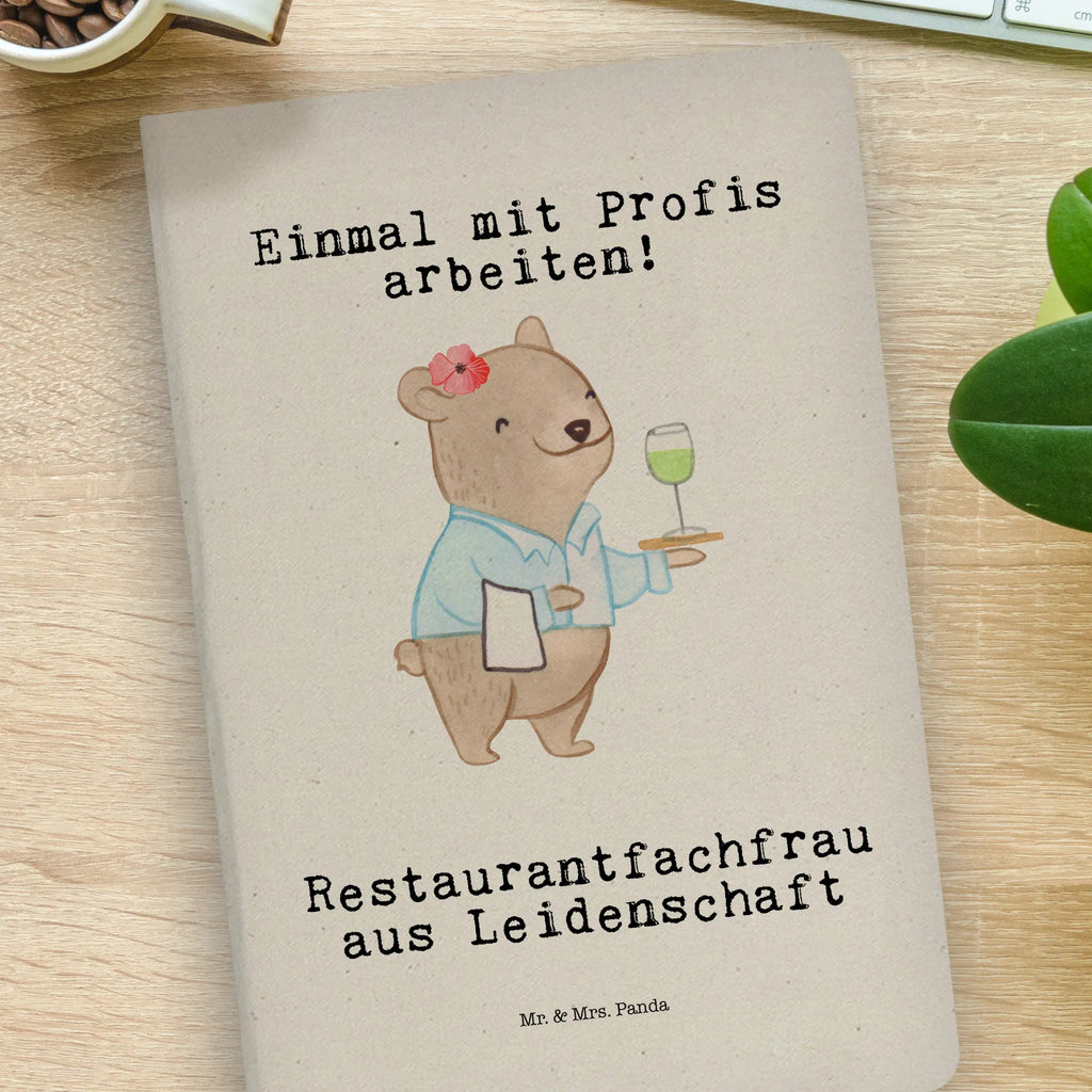 Baumwoll Notizbuch Restaurantfachfrau aus Leidenschaft Notizen, Eintragebuch, Tagebuch, Notizblock, Adressbuch, Journal, Kladde, Skizzenbuch, Notizheft, Schreibbuch, Schreibheft, Beruf, Ausbildung, Jubiläum, Abschied, Rente, Kollege, Kollegin, Geschenk, Schenken, Arbeitskollege, Mitarbeiter, Firma, Danke, Dankeschön