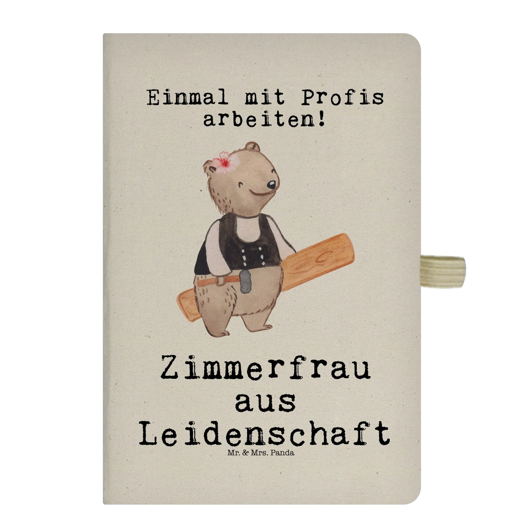 Baumwoll Notizbuch Zimmerfrau aus Leidenschaft Notizen, Eintragebuch, Tagebuch, Notizblock, Adressbuch, Journal, Kladde, Skizzenbuch, Notizheft, Schreibbuch, Schreibheft, Beruf, Ausbildung, Jubiläum, Abschied, Rente, Kollege, Kollegin, Geschenk, Schenken, Arbeitskollege, Mitarbeiter, Firma, Danke, Dankeschön