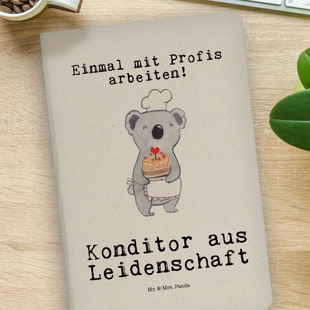 Baumwoll Notizbuch Konditor aus Leidenschaft Notizen, Eintragebuch, Tagebuch, Notizblock, Adressbuch, Journal, Kladde, Skizzenbuch, Notizheft, Schreibbuch, Schreibheft, Beruf, Ausbildung, Jubiläum, Abschied, Rente, Kollege, Kollegin, Geschenk, Schenken, Arbeitskollege, Mitarbeiter, Firma, Danke, Dankeschön, Konditor, Kuchenbäcker, Patissier, Confiseur, Bäcker