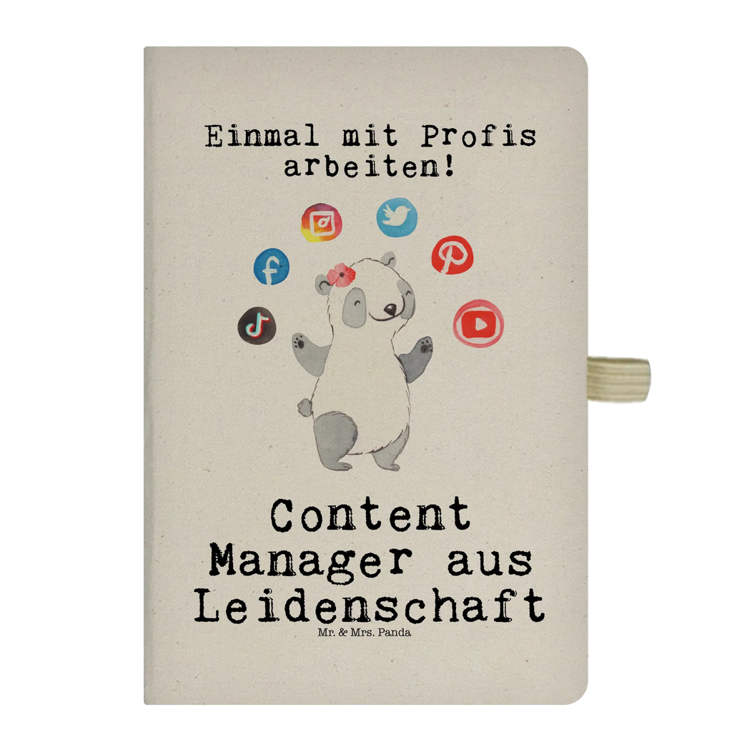 Baumwoll Notizbuch Content Manager aus Leidenschaft Notizen, Eintragebuch, Tagebuch, Notizblock, Adressbuch, Journal, Kladde, Skizzenbuch, Notizheft, Schreibbuch, Schreibheft, Beruf, Ausbildung, Jubiläum, Abschied, Rente, Kollege, Kollegin, Geschenk, Schenken, Arbeitskollege, Mitarbeiter, Firma, Danke, Dankeschön