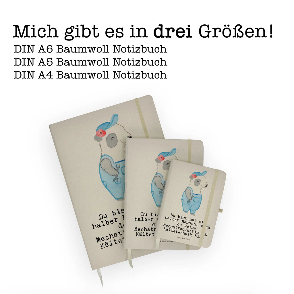 Baumwoll Notizbuch Mechatronikerin für Kältetechnik mit Herz Notizen, Eintragebuch, Tagebuch, Notizblock, Adressbuch, Journal, Kladde, Skizzenbuch, Notizheft, Schreibbuch, Schreibheft, Beruf, Ausbildung, Jubiläum, Abschied, Rente, Kollege, Kollegin, Geschenk, Schenken, Arbeitskollege, Mitarbeiter, Firma, Danke, Dankeschön, Mechatronikerin für Kältetechnik, Gesellenprüfung