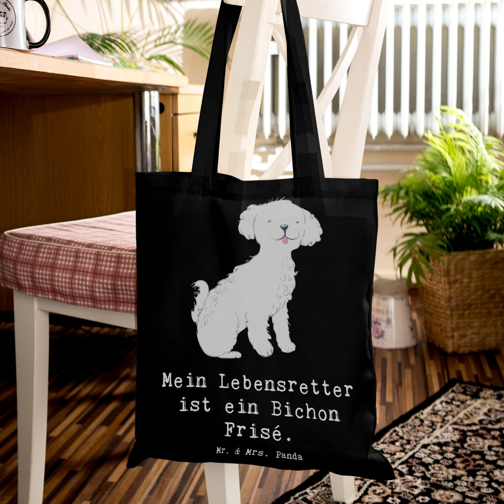 Tragetasche Bichon Frisé Lebensretter Beuteltasche, Beutel, Einkaufstasche, Jutebeutel, Stoffbeutel, Tasche, Shopper, Umhängetasche, Strandtasche, Schultertasche, Stofftasche, Tragetasche, Badetasche, Jutetasche, Einkaufstüte, Laptoptasche, Hund, Hunderasse, Rassehund, Hundebesitzer, Geschenk, Tierfreund, Schenken, Welpe, Bichon Frisé