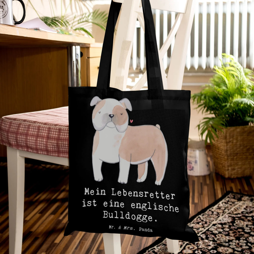 Tragetasche Englische Bulldogge Lebensretter Beuteltasche, Beutel, Einkaufstasche, Jutebeutel, Stoffbeutel, Tasche, Shopper, Umhängetasche, Strandtasche, Schultertasche, Stofftasche, Tragetasche, Badetasche, Jutetasche, Einkaufstüte, Laptoptasche, Hund, Hunderasse, Rassehund, Hundebesitzer, Geschenk, Tierfreund, Schenken, Welpe, Englische Bulldogge