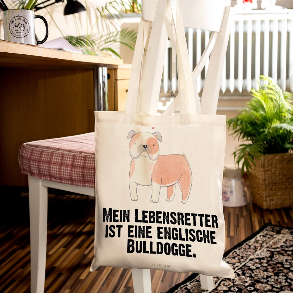 Tragetasche Englische Bulldogge Lebensretter Beuteltasche, Beutel, Einkaufstasche, Jutebeutel, Stoffbeutel, Tasche, Shopper, Umhängetasche, Strandtasche, Schultertasche, Stofftasche, Tragetasche, Badetasche, Jutetasche, Einkaufstüte, Laptoptasche, Hund, Hunderasse, Rassehund, Hundebesitzer, Geschenk, Tierfreund, Schenken, Welpe, Englische Bulldogge