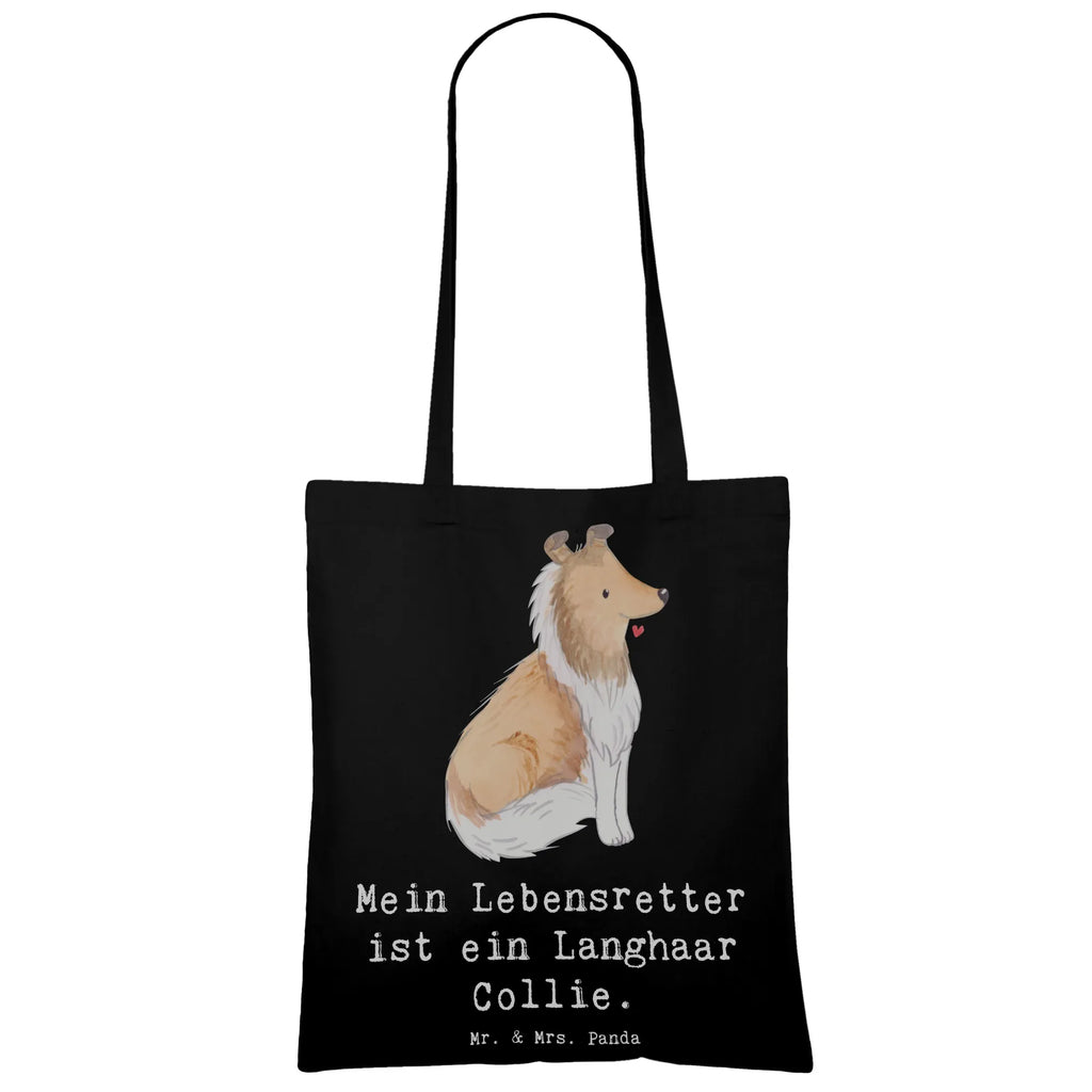 Tragetasche Langhaar Collie Lebensretter Beuteltasche, Beutel, Einkaufstasche, Jutebeutel, Stoffbeutel, Tasche, Shopper, Umhängetasche, Strandtasche, Schultertasche, Stofftasche, Tragetasche, Badetasche, Jutetasche, Einkaufstüte, Laptoptasche, Hund, Hunderasse, Rassehund, Hundebesitzer, Geschenk, Tierfreund, Schenken, Welpe, Langhaar Collie, britischer Hütehund