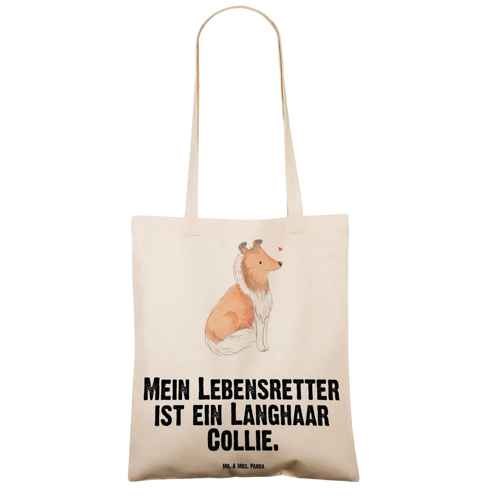 Tragetasche Langhaar Collie Lebensretter Beuteltasche, Beutel, Einkaufstasche, Jutebeutel, Stoffbeutel, Tasche, Shopper, Umhängetasche, Strandtasche, Schultertasche, Stofftasche, Tragetasche, Badetasche, Jutetasche, Einkaufstüte, Laptoptasche, Hund, Hunderasse, Rassehund, Hundebesitzer, Geschenk, Tierfreund, Schenken, Welpe, Langhaar Collie, britischer Hütehund