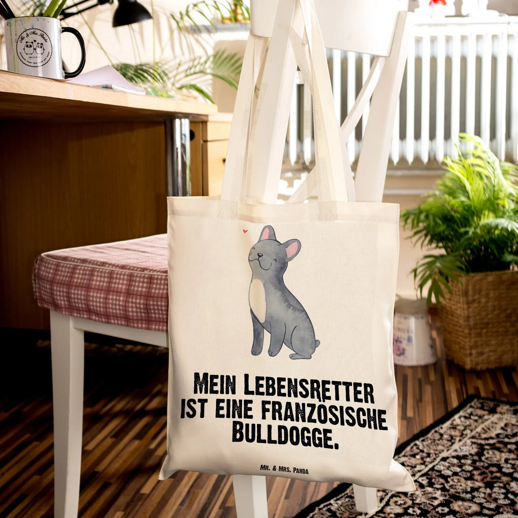 Tragetasche Französische Bulldogge Lebensretter Beuteltasche, Beutel, Einkaufstasche, Jutebeutel, Stoffbeutel, Tasche, Shopper, Umhängetasche, Strandtasche, Schultertasche, Stofftasche, Tragetasche, Badetasche, Jutetasche, Einkaufstüte, Laptoptasche, Hund, Hunderasse, Rassehund, Hundebesitzer, Geschenk, Tierfreund, Schenken, Welpe, Französische Bulldogge