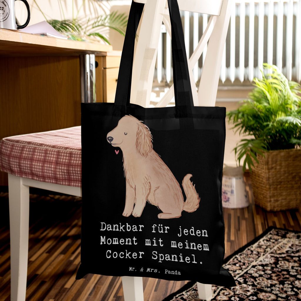 Tragetasche Cocker Spaniel Moment Beuteltasche, Beutel, Einkaufstasche, Jutebeutel, Stoffbeutel, Tasche, Shopper, Umhängetasche, Strandtasche, Schultertasche, Stofftasche, Tragetasche, Badetasche, Jutetasche, Einkaufstüte, Laptoptasche, Hund, Hunderasse, Rassehund, Hundebesitzer, Geschenk, Tierfreund, Schenken, Welpe, Englische Cockerspaniel, Cocker Spaniel