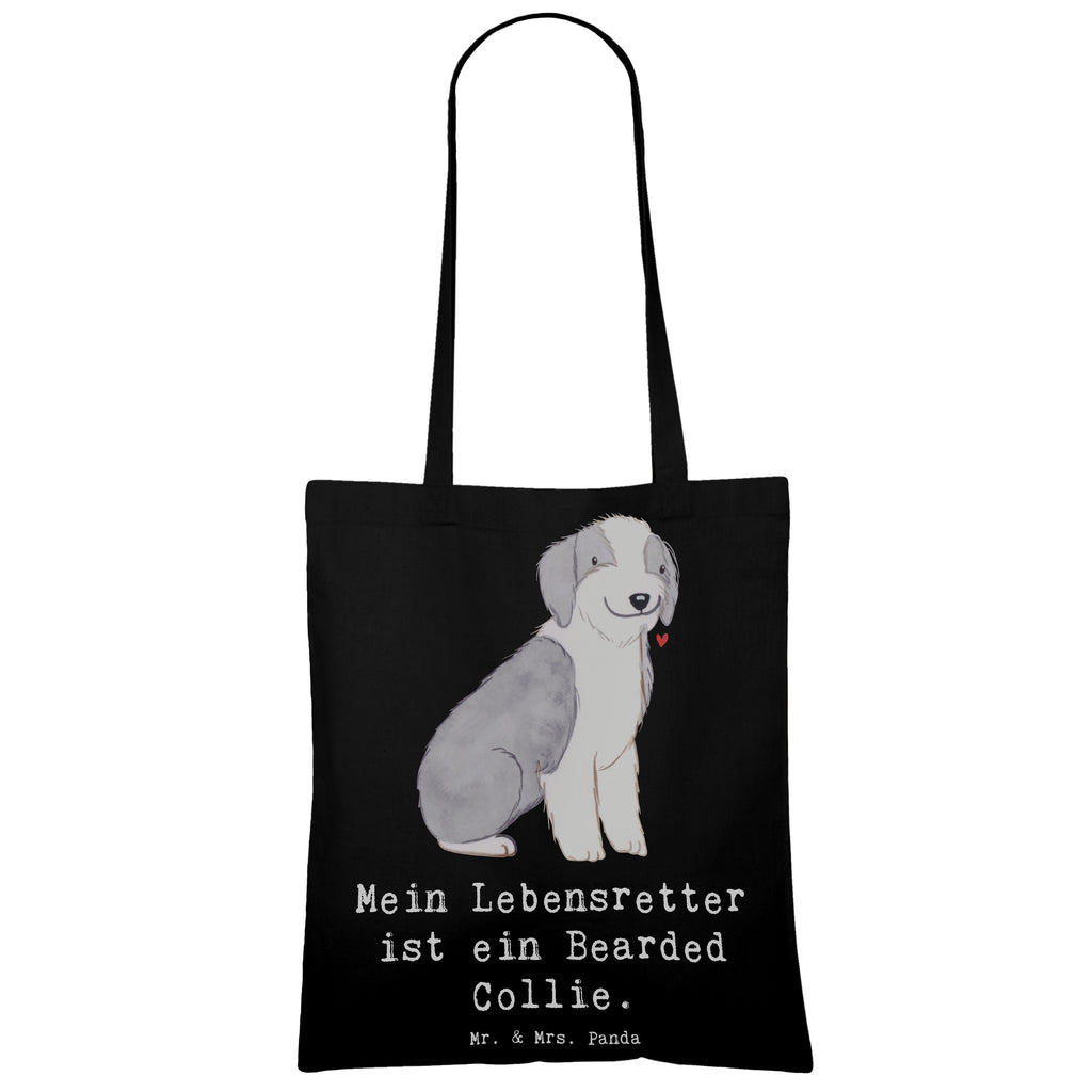 Tragetasche Bearded Collie Lebensretter Beuteltasche, Beutel, Einkaufstasche, Jutebeutel, Stoffbeutel, Tasche, Shopper, Umhängetasche, Strandtasche, Schultertasche, Stofftasche, Tragetasche, Badetasche, Jutetasche, Einkaufstüte, Laptoptasche, Hund, Hunderasse, Rassehund, Hundebesitzer, Geschenk, Tierfreund, Schenken, Welpe, Bearded Collie, britischer Hütehund