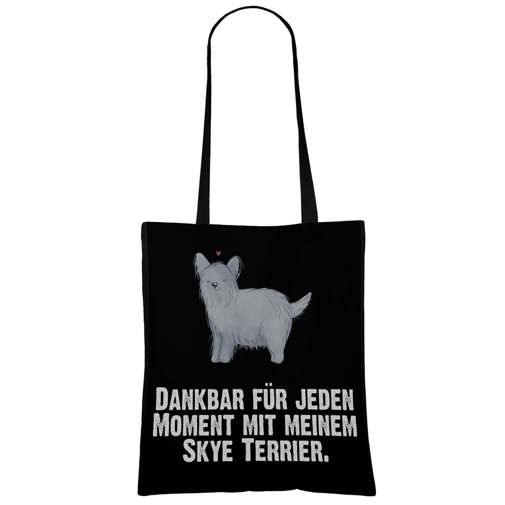 Tragetasche Skye Terrier Moment Beuteltasche, Beutel, Einkaufstasche, Jutebeutel, Stoffbeutel, Tasche, Shopper, Umhängetasche, Strandtasche, Schultertasche, Stofftasche, Tragetasche, Badetasche, Jutetasche, Einkaufstüte, Laptoptasche, Hund, Hunderasse, Rassehund, Hundebesitzer, Geschenk, Tierfreund, Schenken, Welpe, Skye Terrier, Terrier