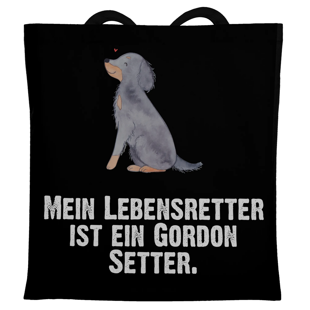 Tragetasche Gordon Setter Lebensretter Beuteltasche, Beutel, Einkaufstasche, Jutebeutel, Stoffbeutel, Tasche, Shopper, Umhängetasche, Strandtasche, Schultertasche, Stofftasche, Tragetasche, Badetasche, Jutetasche, Einkaufstüte, Laptoptasche, Hund, Hunderasse, Rassehund, Hundebesitzer, Geschenk, Tierfreund, Schenken, Welpe, Gordon Shetter, Jagdhund