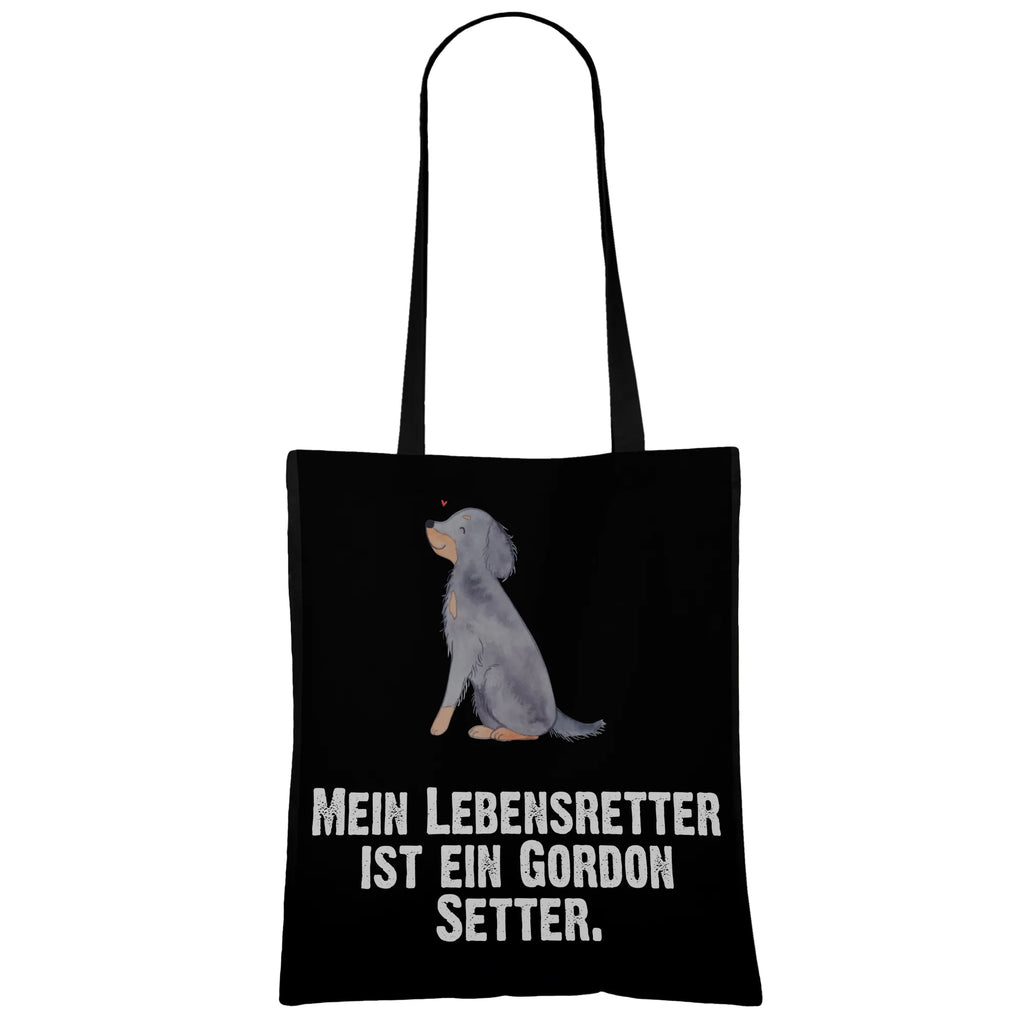 Tragetasche Gordon Setter Lebensretter Beuteltasche, Beutel, Einkaufstasche, Jutebeutel, Stoffbeutel, Tasche, Shopper, Umhängetasche, Strandtasche, Schultertasche, Stofftasche, Tragetasche, Badetasche, Jutetasche, Einkaufstüte, Laptoptasche, Hund, Hunderasse, Rassehund, Hundebesitzer, Geschenk, Tierfreund, Schenken, Welpe, Gordon Shetter, Jagdhund