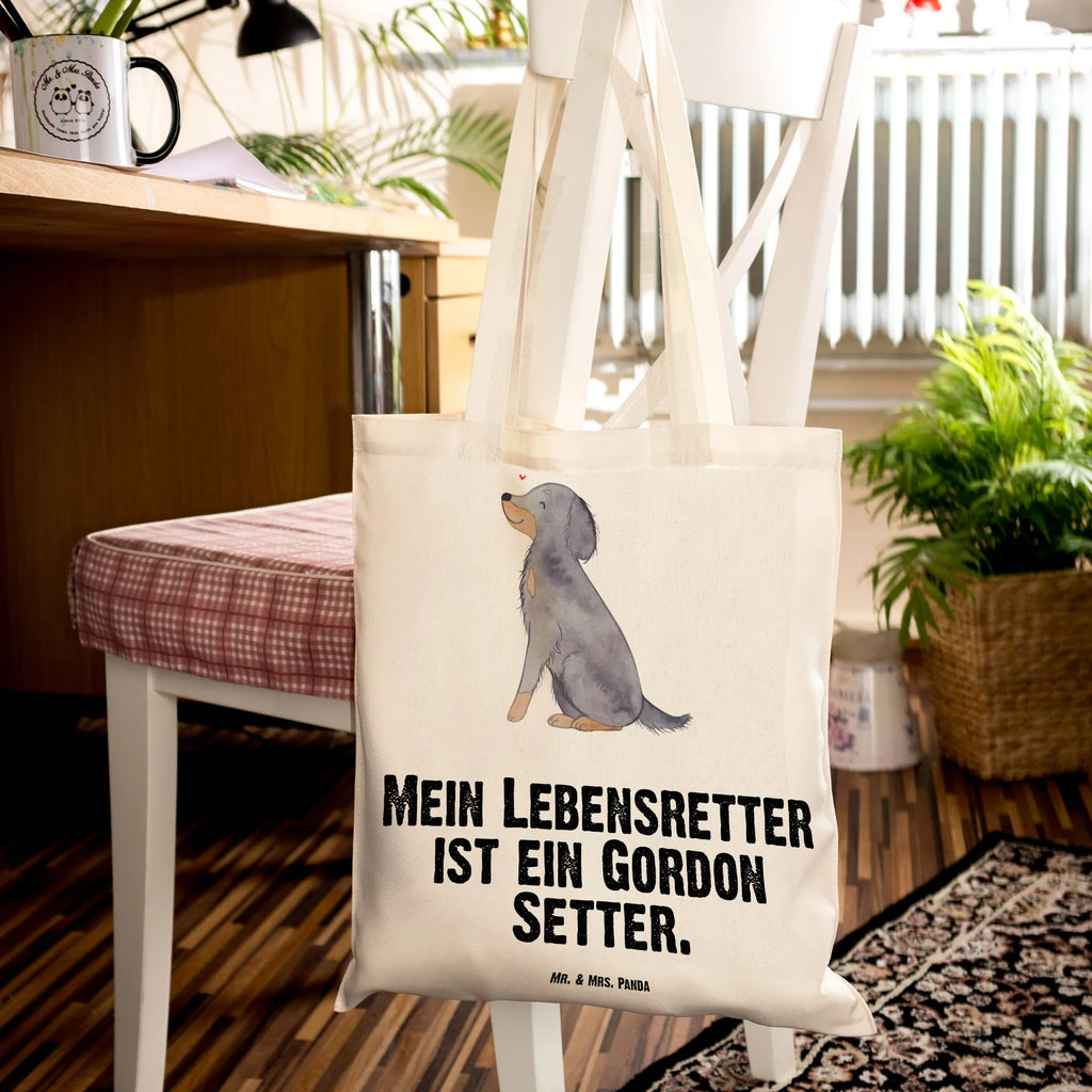 Tragetasche Gordon Setter Lebensretter Beuteltasche, Beutel, Einkaufstasche, Jutebeutel, Stoffbeutel, Tasche, Shopper, Umhängetasche, Strandtasche, Schultertasche, Stofftasche, Tragetasche, Badetasche, Jutetasche, Einkaufstüte, Laptoptasche, Hund, Hunderasse, Rassehund, Hundebesitzer, Geschenk, Tierfreund, Schenken, Welpe, Gordon Shetter, Jagdhund