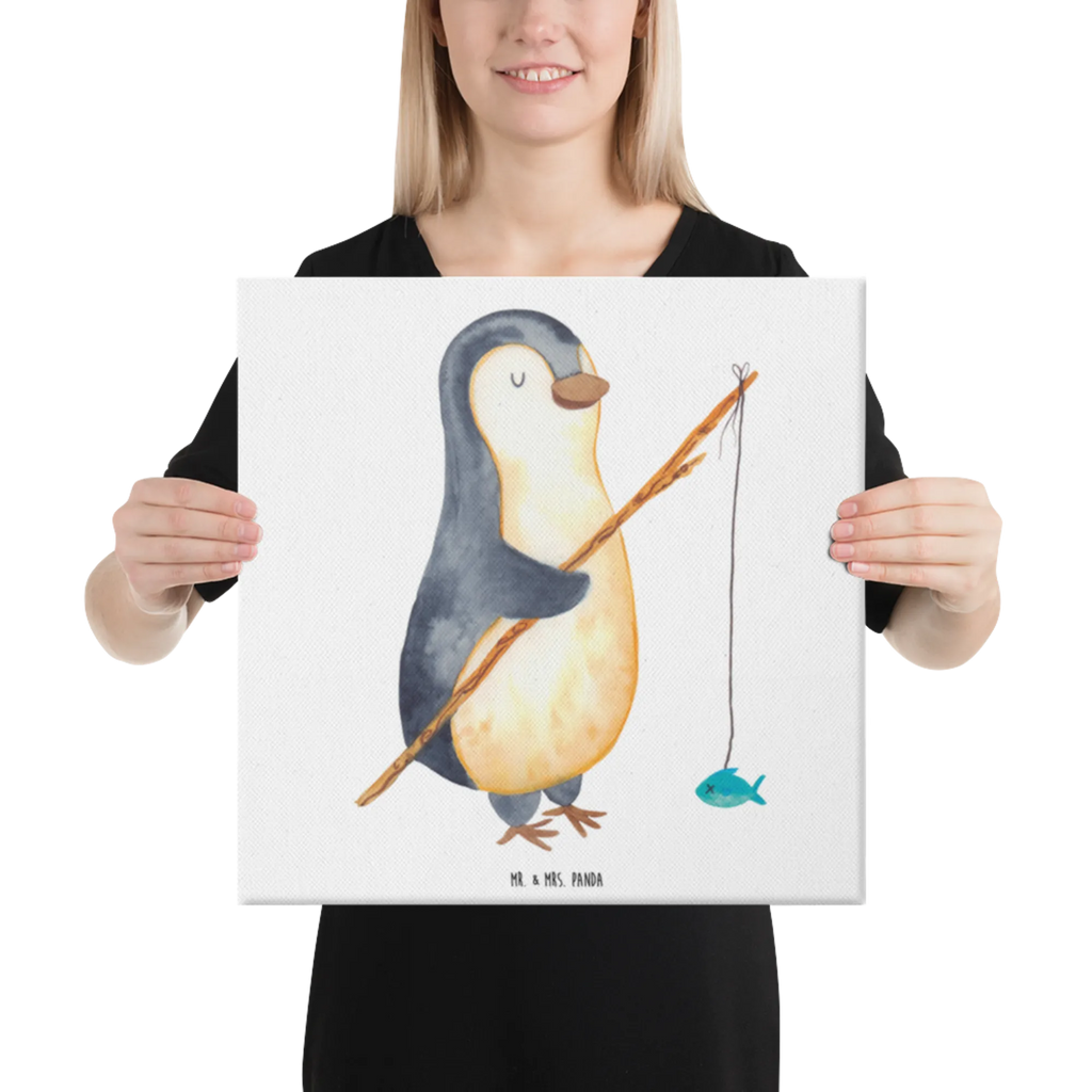 Leinwand Bild Pinguin Angler Leinwand, Bild, Kunstdruck, Wanddeko, Dekoration, Pinguin, Pinguine, Angeln, Angler, Tagträume, Hobby, Plan, Planer, Tagesplan, Neustart, Motivation, Geschenk, Freundinnen, Geschenkidee, Urlaub, Wochenende