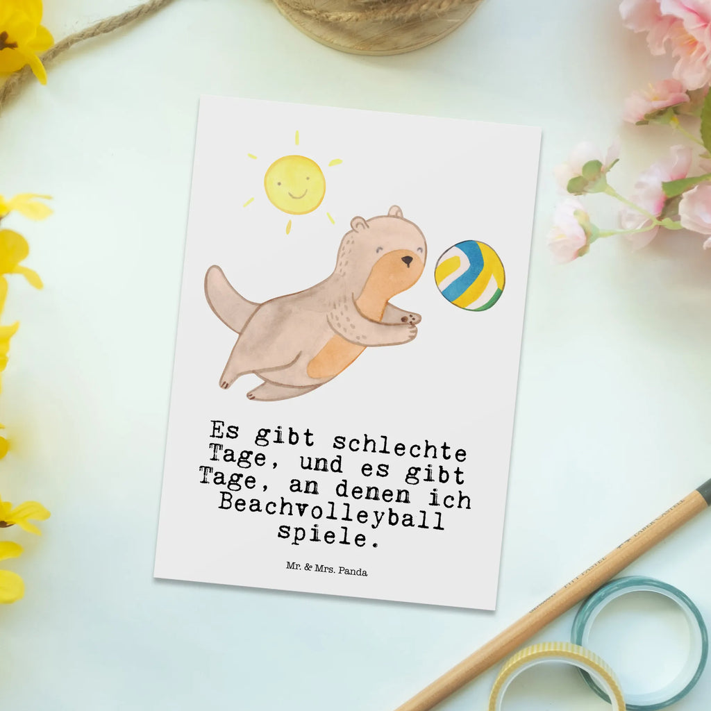 Postkarte Otter Beachvolleyball Postkarte, Karte, Geschenkkarte, Grußkarte, Einladung, Ansichtskarte, Geburtstagskarte, Einladungskarte, Dankeskarte, Ansichtskarten, Einladung Geburtstag, Einladungskarten Geburtstag, Geschenk, Sport, Sportart, Hobby, Schenken, Danke, Dankeschön, Auszeichnung, Gewinn, Sportler, Beachvolleyball, Volleyball, Ballsport, Volleyballturnier