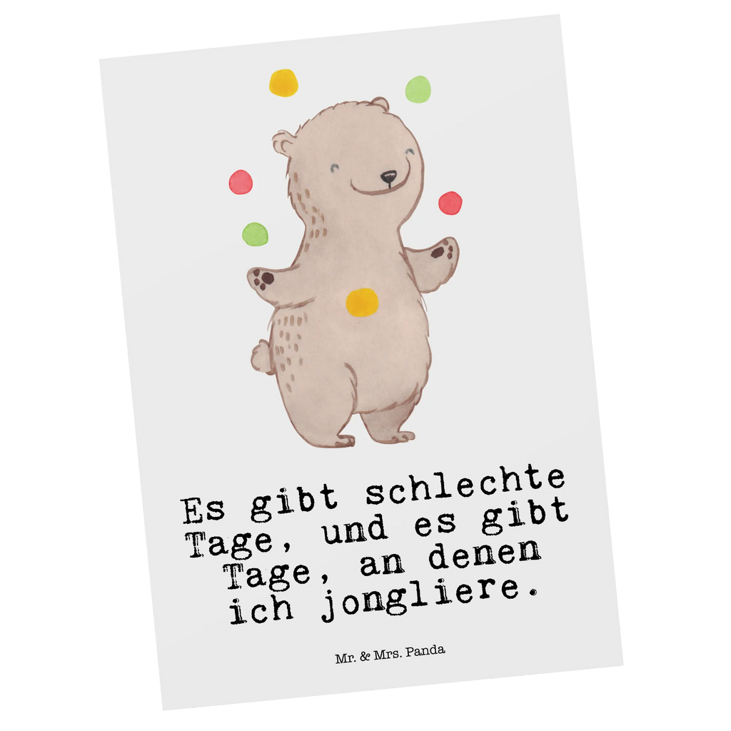 Postkarte Bär Jonglieren Postkarte, Karte, Geschenkkarte, Grußkarte, Einladung, Ansichtskarte, Geburtstagskarte, Einladungskarte, Dankeskarte, Ansichtskarten, Einladung Geburtstag, Einladungskarten Geburtstag, Geschenk, Sport, Sportart, Hobby, Schenken, Danke, Dankeschön, Auszeichnung, Gewinn, Sportler, Jonglieren, Jongleur, Zirkus, Artistik