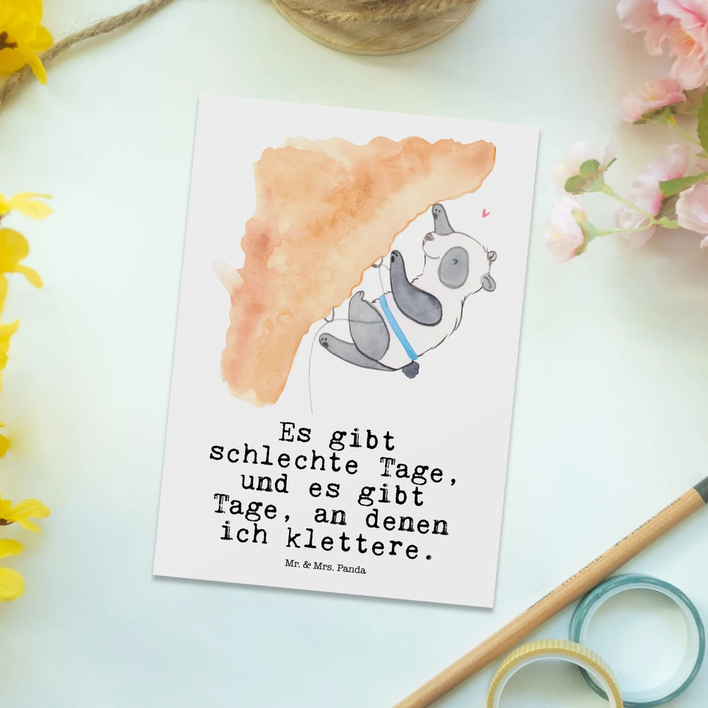 Postkarte Panda Klettern Postkarte, Karte, Geschenkkarte, Grußkarte, Einladung, Ansichtskarte, Geburtstagskarte, Einladungskarte, Dankeskarte, Ansichtskarten, Einladung Geburtstag, Einladungskarten Geburtstag, Geschenk, Sport, Sportart, Hobby, Schenken, Danke, Dankeschön, Auszeichnung, Gewinn, Sportler, Klettern, Bouldern, Kletterhalle, Klettersport