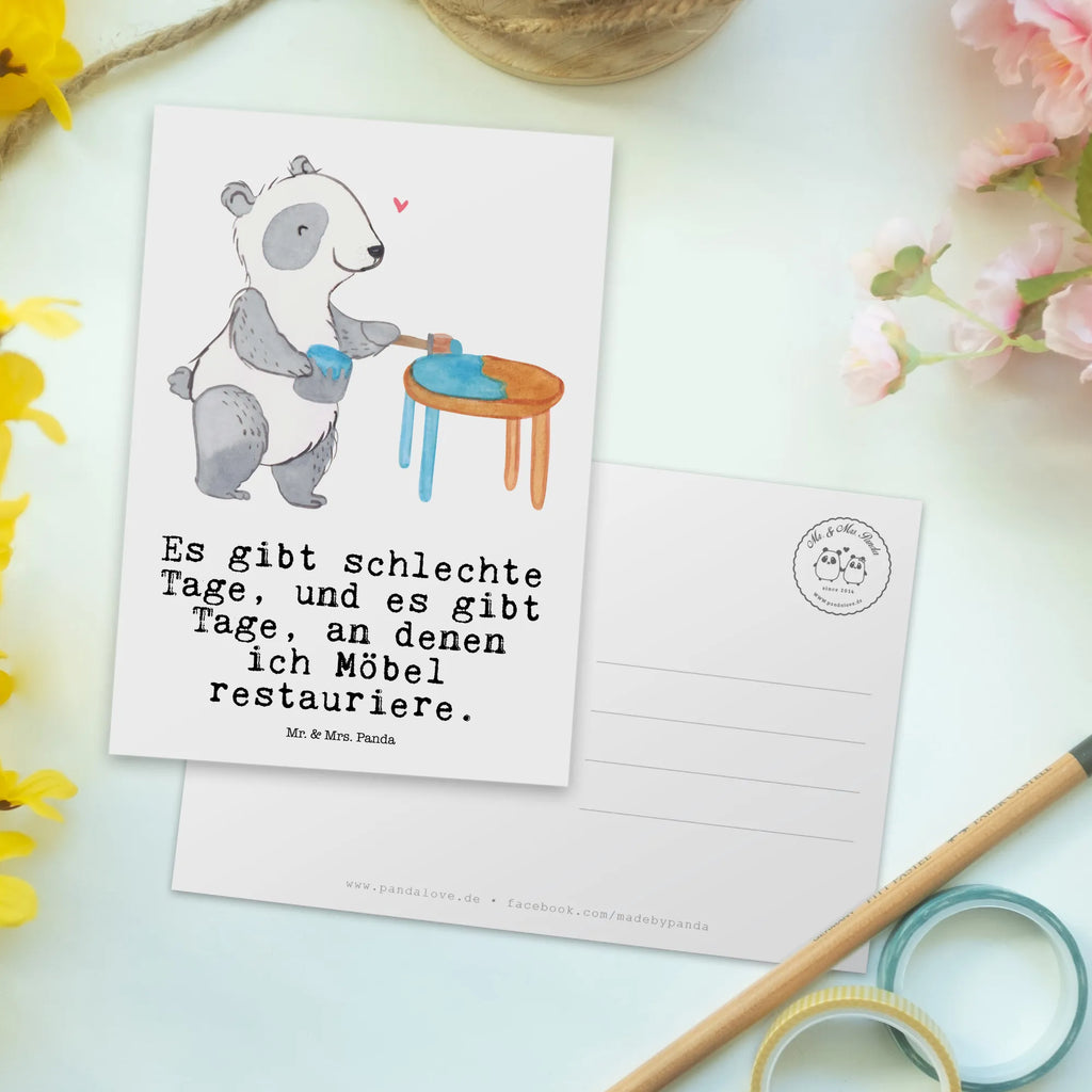 Postkarte Panda Möbel restaurieren Postkarte, Karte, Geschenkkarte, Grußkarte, Einladung, Ansichtskarte, Geburtstagskarte, Einladungskarte, Dankeskarte, Ansichtskarten, Einladung Geburtstag, Einladungskarten Geburtstag, Geschenk, Sport, Sportart, Hobby, Schenken, Danke, Dankeschön, Auszeichnung, Gewinn, Sportler, Möbel restaurieren, antike Möbel restaurieren, Handwerk, Restaurator