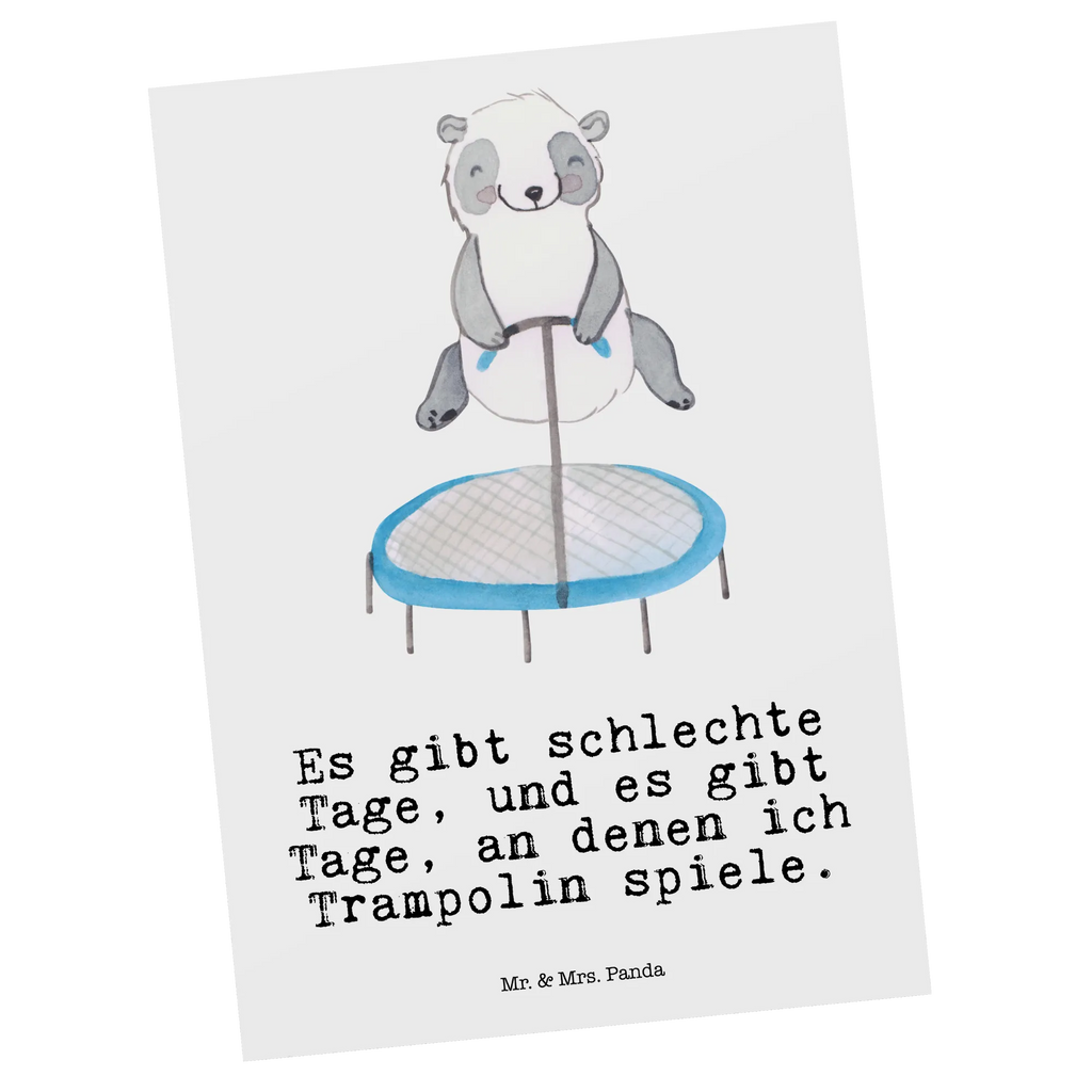 Postkarte Panda Trampolin springen Postkarte, Karte, Geschenkkarte, Grußkarte, Einladung, Ansichtskarte, Geburtstagskarte, Einladungskarte, Dankeskarte, Ansichtskarten, Einladung Geburtstag, Einladungskarten Geburtstag, Geschenk, Sport, Sportart, Hobby, Schenken, Danke, Dankeschön, Auszeichnung, Gewinn, Sportler, Trampolin springen, Trampolin Springen, Trampolin Turnen, Fitnessstudio