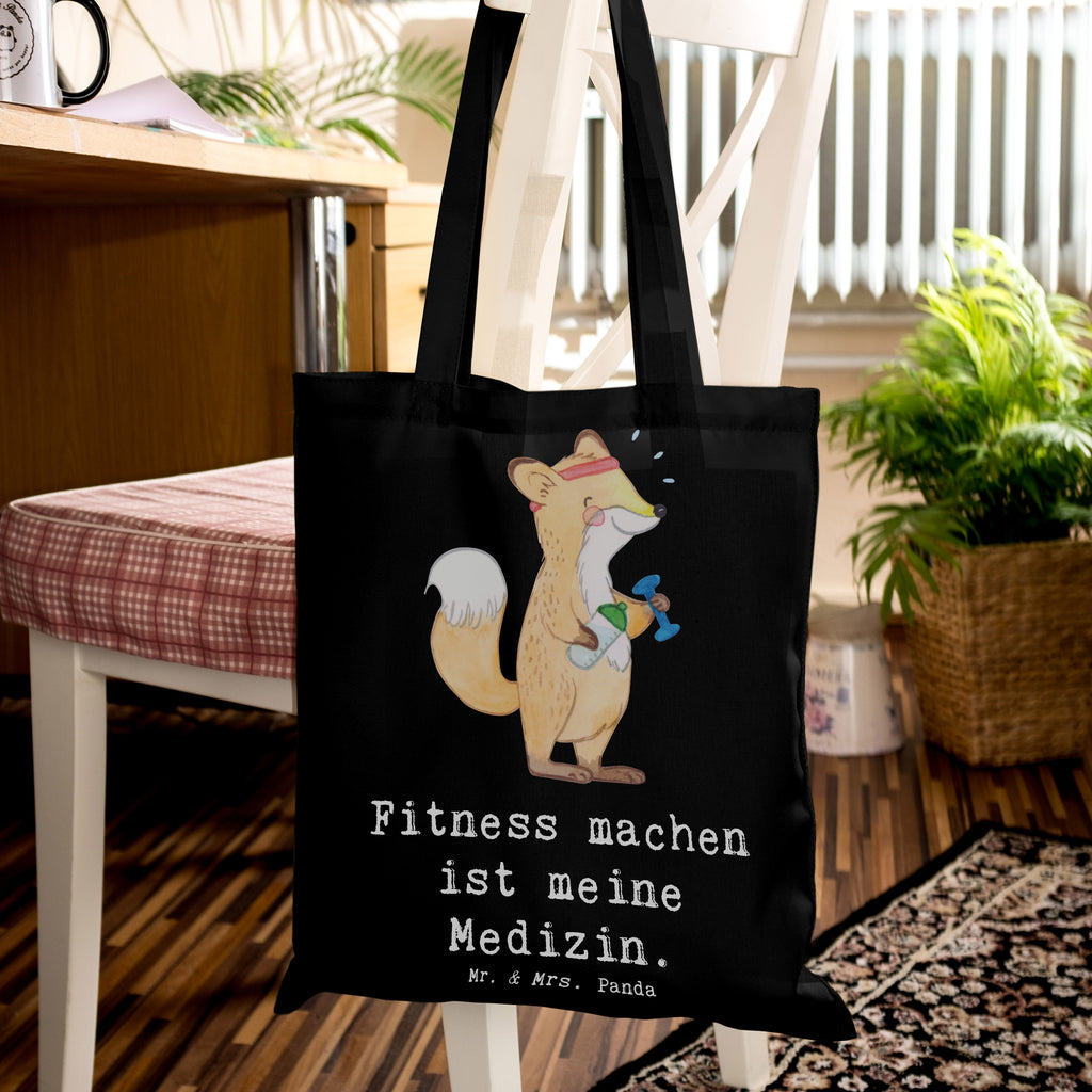 Tragetasche Fuchs Fitness Beuteltasche, Beutel, Einkaufstasche, Jutebeutel, Stoffbeutel, Tasche, Shopper, Umhängetasche, Strandtasche, Schultertasche, Stofftasche, Tragetasche, Badetasche, Jutetasche, Einkaufstüte, Laptoptasche, Geschenk, Sport, Sportart, Hobby, Schenken, Danke, Dankeschön, Auszeichnung, Gewinn, Sportler, Fitness, Sport treiben, Fitnessstudio, Sportclub, Kraftsport