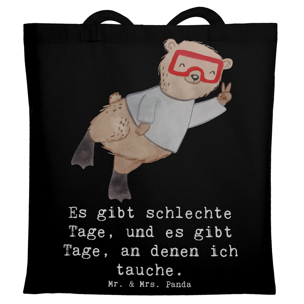 Tragetasche Bär Tauchen Beuteltasche, Beutel, Einkaufstasche, Jutebeutel, Stoffbeutel, Tasche, Shopper, Umhängetasche, Strandtasche, Schultertasche, Stofftasche, Tragetasche, Badetasche, Jutetasche, Einkaufstüte, Laptoptasche, Geschenk, Sport, Sportart, Hobby, Schenken, Danke, Dankeschön, Auszeichnung, Gewinn, Sportler, Tauchen, schnorcheln, Tauchgang, Tauchschule, Diving, Dive