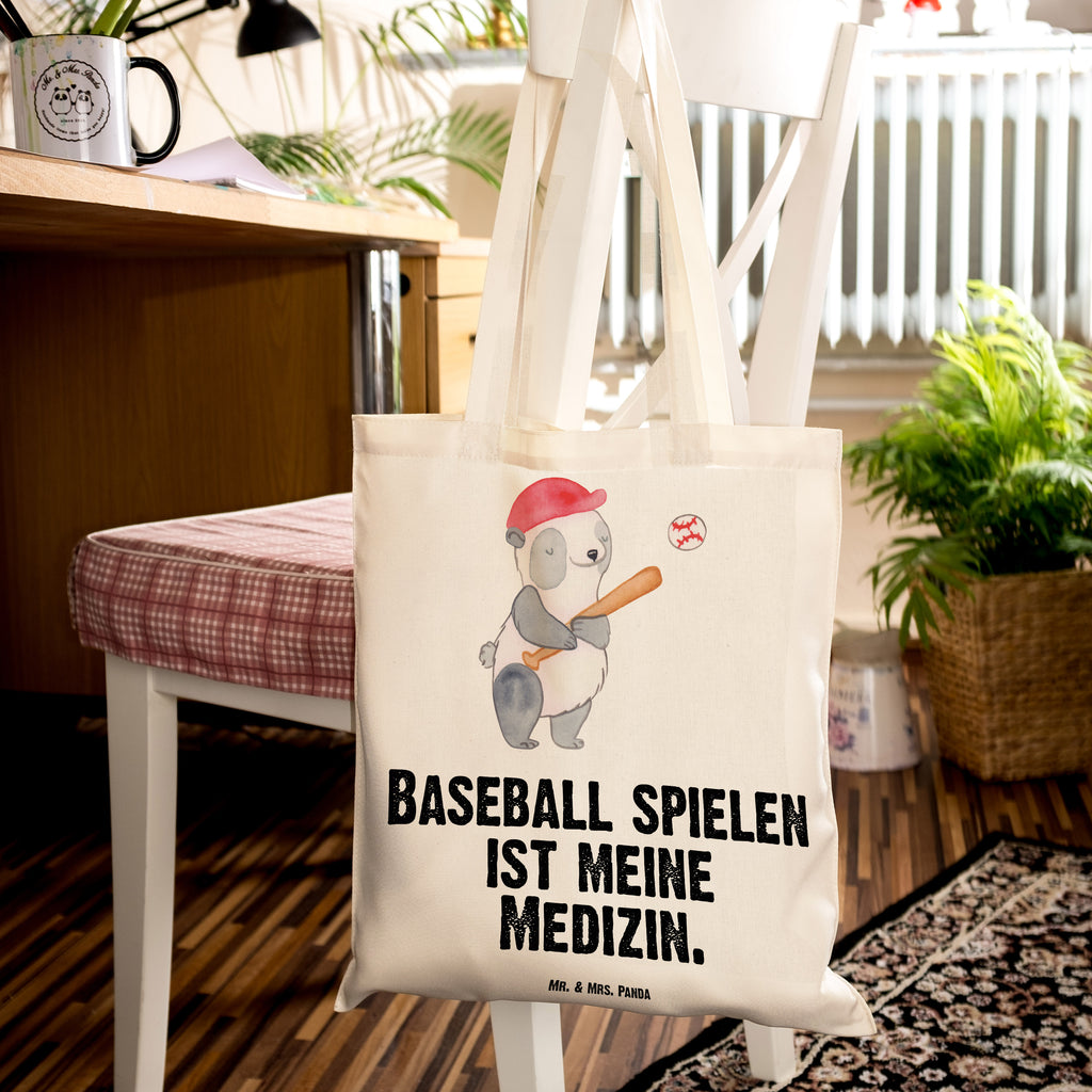 Tragetasche Panda Baseball spielen Beuteltasche, Beutel, Einkaufstasche, Jutebeutel, Stoffbeutel, Tasche, Shopper, Umhängetasche, Strandtasche, Schultertasche, Stofftasche, Tragetasche, Badetasche, Jutetasche, Einkaufstüte, Laptoptasche, Geschenk, Sport, Sportart, Hobby, Schenken, Danke, Dankeschön, Auszeichnung, Gewinn, Sportler, Baseball spielen, Baseball Spielen, Baseball Match, Ballsport, Baseballplatz, Baseballverein