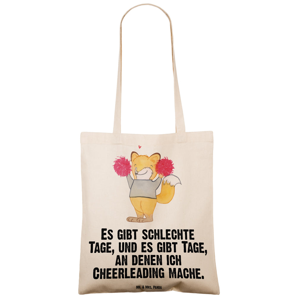 Tragetasche Fuchs Cheerleader Beuteltasche, Beutel, Einkaufstasche, Jutebeutel, Stoffbeutel, Tasche, Shopper, Umhängetasche, Strandtasche, Schultertasche, Stofftasche, Tragetasche, Badetasche, Jutetasche, Einkaufstüte, Laptoptasche, Geschenk, Sport, Sportart, Hobby, Schenken, Danke, Dankeschön, Auszeichnung, Gewinn, Sportler, Cheerleader, Cheerleading, Turnen, Turn Club, Turniere