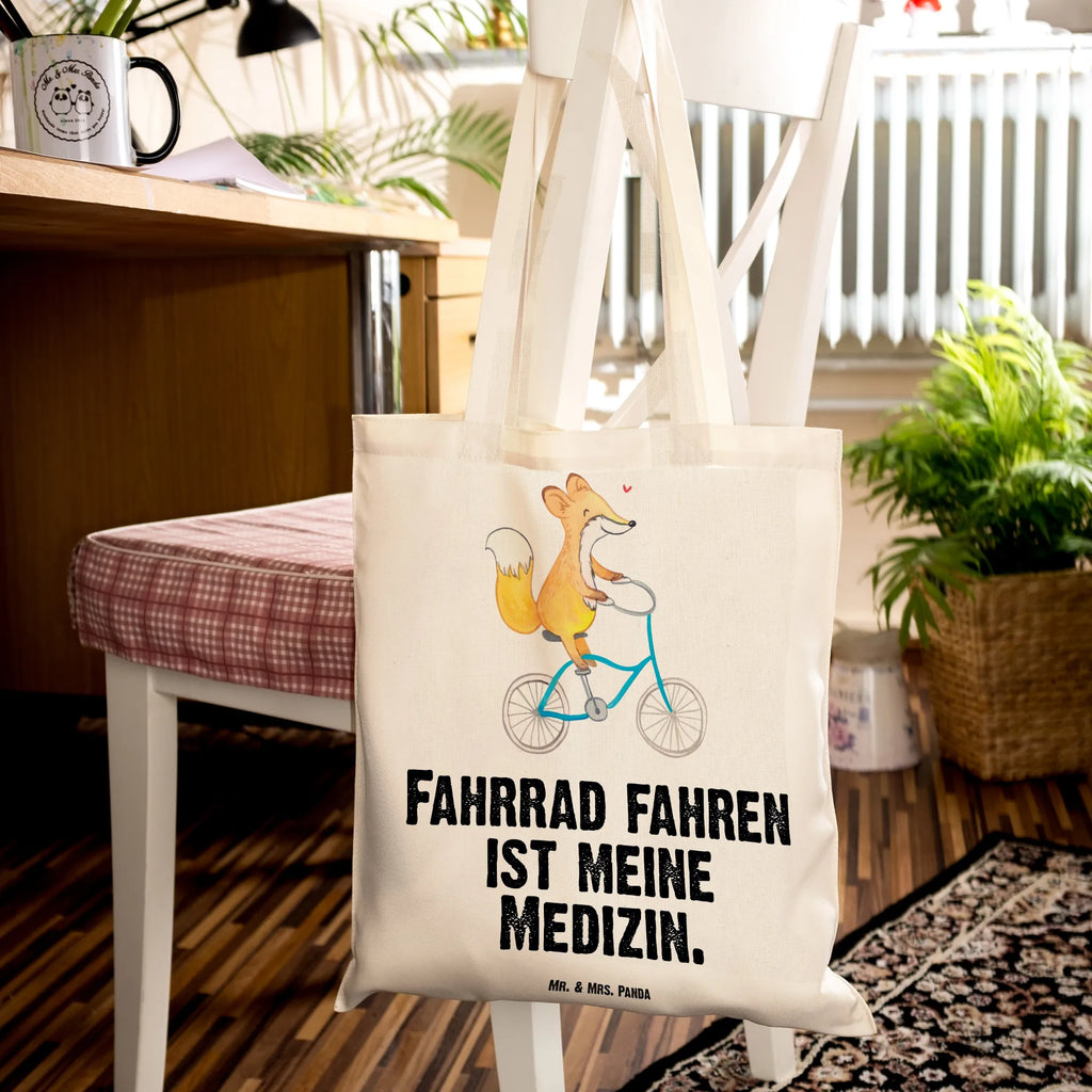 Tragetasche Fuchs Fahrrad fahren Beuteltasche, Beutel, Einkaufstasche, Jutebeutel, Stoffbeutel, Tasche, Shopper, Umhängetasche, Strandtasche, Schultertasche, Stofftasche, Tragetasche, Badetasche, Jutetasche, Einkaufstüte, Laptoptasche, Geschenk, Sport, Sportart, Hobby, Schenken, Danke, Dankeschön, Auszeichnung, Gewinn, Sportler, Fahrrad fahren, Radeln, Trekking, Mountainbiking, Radsport