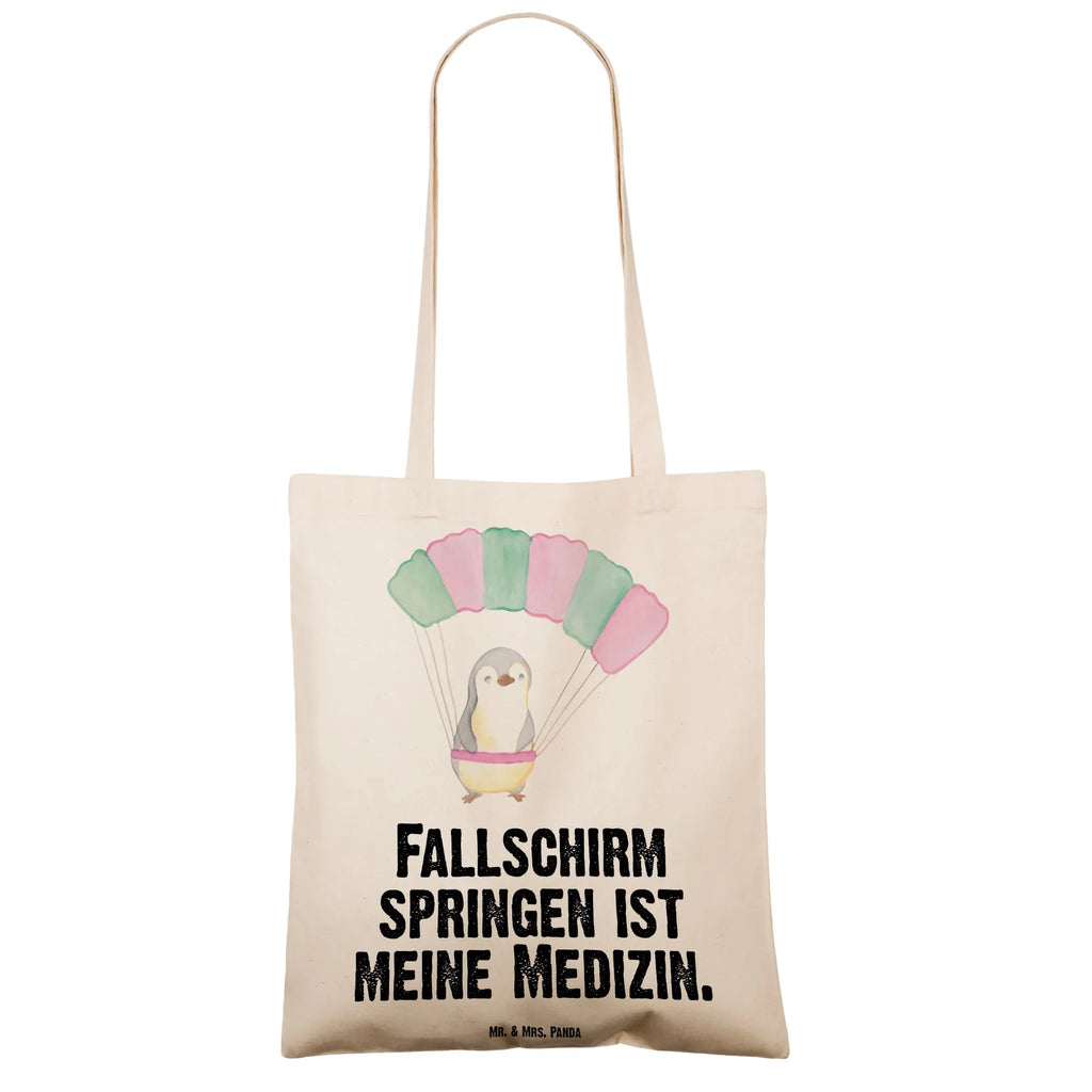 Tragetasche Pinguin Fallschirm springen Beuteltasche, Beutel, Einkaufstasche, Jutebeutel, Stoffbeutel, Tasche, Shopper, Umhängetasche, Strandtasche, Schultertasche, Stofftasche, Tragetasche, Badetasche, Jutetasche, Einkaufstüte, Laptoptasche, Geschenk, Sport, Sportart, Hobby, Schenken, Danke, Dankeschön, Auszeichnung, Gewinn, Sportler, Fallschirmspringen, Skydive, Fallschirmsprung, Tandemsprung, Fallschirmflug, Freifall, Erlebnisgeschenk, Adrenalinkick, Extreme Sport, Luftakrobatik, Adrenalinrausch, Parachute Jumping