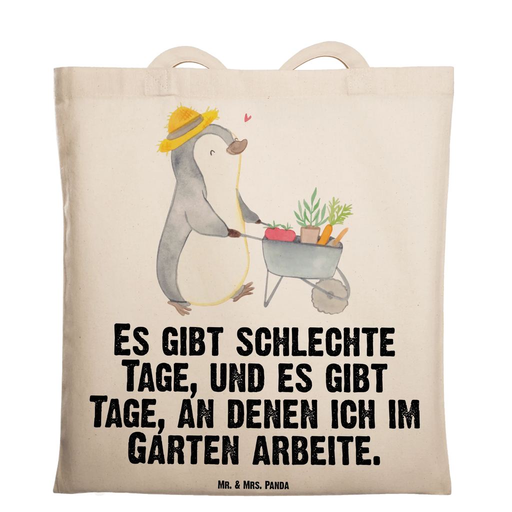 Tragetasche Pinguin Gartenarbeit Beuteltasche, Beutel, Einkaufstasche, Jutebeutel, Stoffbeutel, Tasche, Shopper, Umhängetasche, Strandtasche, Schultertasche, Stofftasche, Tragetasche, Badetasche, Jutetasche, Einkaufstüte, Laptoptasche, Geschenk, Sport, Sportart, Hobby, Schenken, Danke, Dankeschön, Auszeichnung, Gewinn, Sportler, Gartenarbeit, Urban gardening, Gärtnern, Gartenpflege