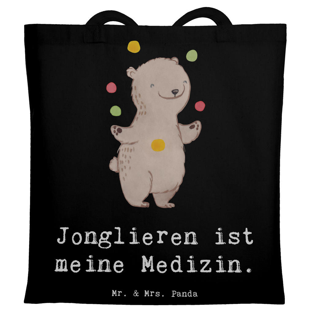 Tragetasche Bär Jonglieren Beuteltasche, Beutel, Einkaufstasche, Jutebeutel, Stoffbeutel, Tasche, Shopper, Umhängetasche, Strandtasche, Schultertasche, Stofftasche, Tragetasche, Badetasche, Jutetasche, Einkaufstüte, Laptoptasche, Geschenk, Sport, Sportart, Hobby, Schenken, Danke, Dankeschön, Auszeichnung, Gewinn, Sportler, Jonglieren, Jongleur, Zirkus, Artistik