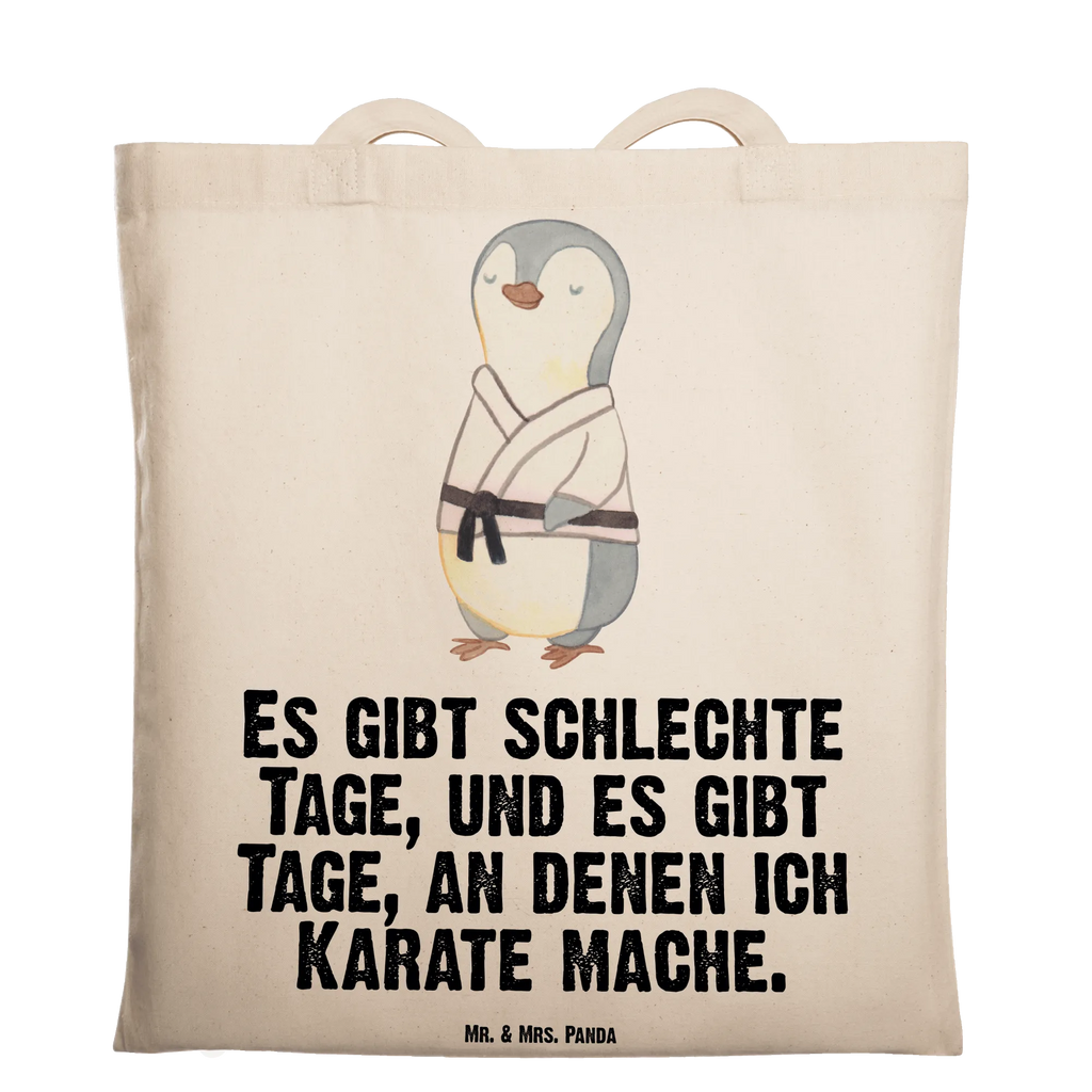 Tragetasche Pinguin Karate Beuteltasche, Beutel, Einkaufstasche, Jutebeutel, Stoffbeutel, Tasche, Shopper, Umhängetasche, Strandtasche, Schultertasche, Stofftasche, Tragetasche, Badetasche, Jutetasche, Einkaufstüte, Laptoptasche, Geschenk, Sport, Sportart, Hobby, Schenken, Danke, Dankeschön, Auszeichnung, Gewinn, Sportler, Karate, Kampfsportart, Selbstverteidigung, Kampfkunst, Karate Verein