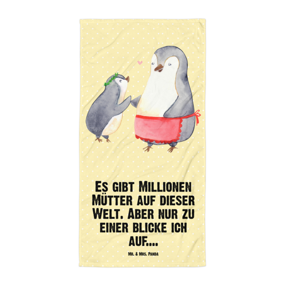 XL Badehandtuch Pinguin mit Kind Handtuch, Badetuch, Duschtuch, Strandtuch, Saunatuch, Familie, Vatertag, Muttertag, Bruder, Schwester, Mama, Papa, Oma, Opa, Geschenk, Mami, Mutti, Mutter, Geburststag