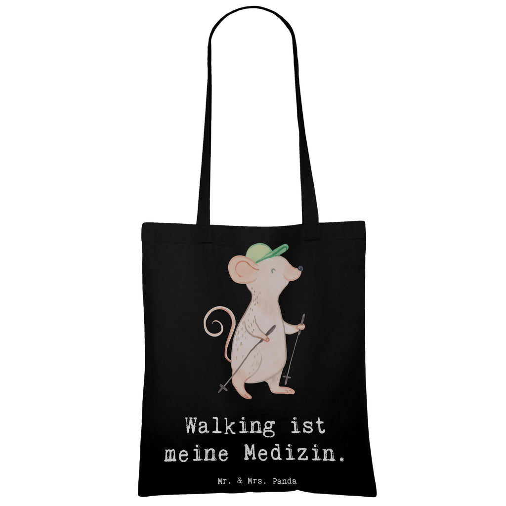 Tragetasche Maus Walking Beuteltasche, Beutel, Einkaufstasche, Jutebeutel, Stoffbeutel, Tasche, Shopper, Umhängetasche, Strandtasche, Schultertasche, Stofftasche, Tragetasche, Badetasche, Jutetasche, Einkaufstüte, Laptoptasche, Geschenk, Sport, Sportart, Hobby, Schenken, Danke, Dankeschön, Auszeichnung, Gewinn, Sportler, Walking, Walken, schnelles Gehen, Spazieren gehen