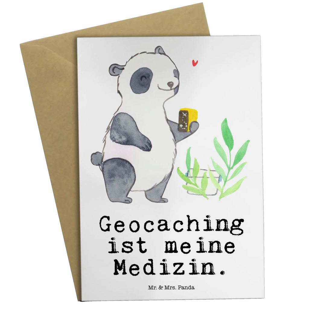 Grußkarte Panda Geocaching Grußkarte, Klappkarte, Einladungskarte, Glückwunschkarte, Hochzeitskarte, Geburtstagskarte, Karte, Ansichtskarten, Geschenk, Sport, Sportart, Hobby, Schenken, Danke, Dankeschön, Auszeichnung, Gewinn, Sportler, Geocaching, Schatzsuchen, GPS Schnitzeljagd, Opencaching