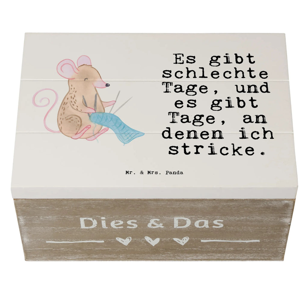 Holzkiste Maus Stricken Holzkiste, Kiste, Schatzkiste, Truhe, Schatulle, XXL, Erinnerungsbox, Erinnerungskiste, Dekokiste, Aufbewahrungsbox, Geschenkbox, Geschenkdose, Geschenk, Sport, Sportart, Hobby, Schenken, Danke, Dankeschön, Auszeichnung, Gewinn, Sportler, Stricken, DIY