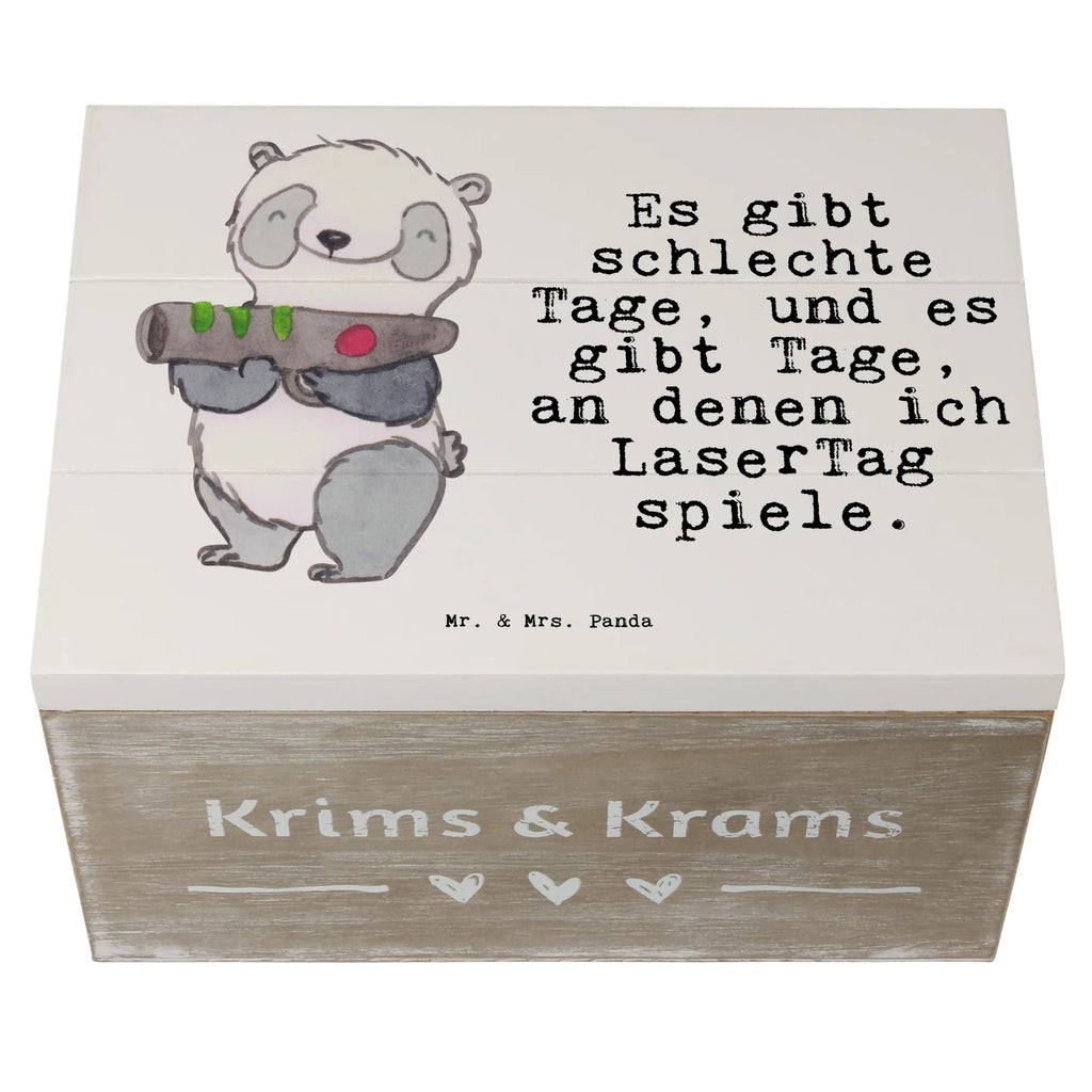 Holzkiste Panda LaserTag Holzkiste, Kiste, Schatzkiste, Truhe, Schatulle, XXL, Erinnerungsbox, Erinnerungskiste, Dekokiste, Aufbewahrungsbox, Geschenkbox, Geschenkdose, Geschenk, Sport, Sportart, Hobby, Schenken, Danke, Dankeschön, Auszeichnung, Gewinn, Sportler, Lasertag, Lasergame Zentrum, Laser Tag Party