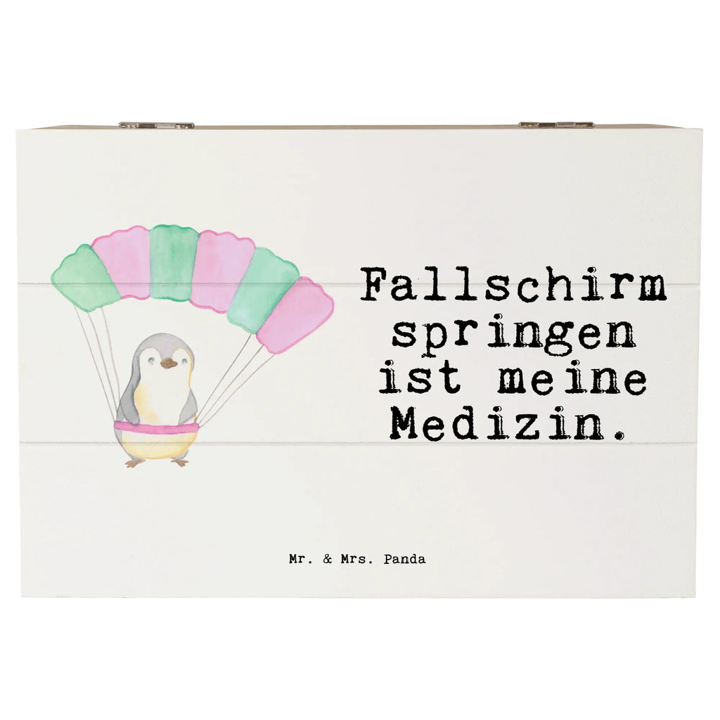 Holzkiste Pinguin Fallschirm springen Holzkiste, Kiste, Schatzkiste, Truhe, Schatulle, XXL, Erinnerungsbox, Erinnerungskiste, Dekokiste, Aufbewahrungsbox, Geschenkbox, Geschenkdose, Geschenk, Sport, Sportart, Hobby, Schenken, Danke, Dankeschön, Auszeichnung, Gewinn, Sportler, Fallschirmspringen, Skydive, Fallschirmsprung, Tandemsprung, Fallschirmflug, Freifall, Erlebnisgeschenk, Adrenalinkick, Extreme Sport, Luftakrobatik, Adrenalinrausch, Parachute Jumping