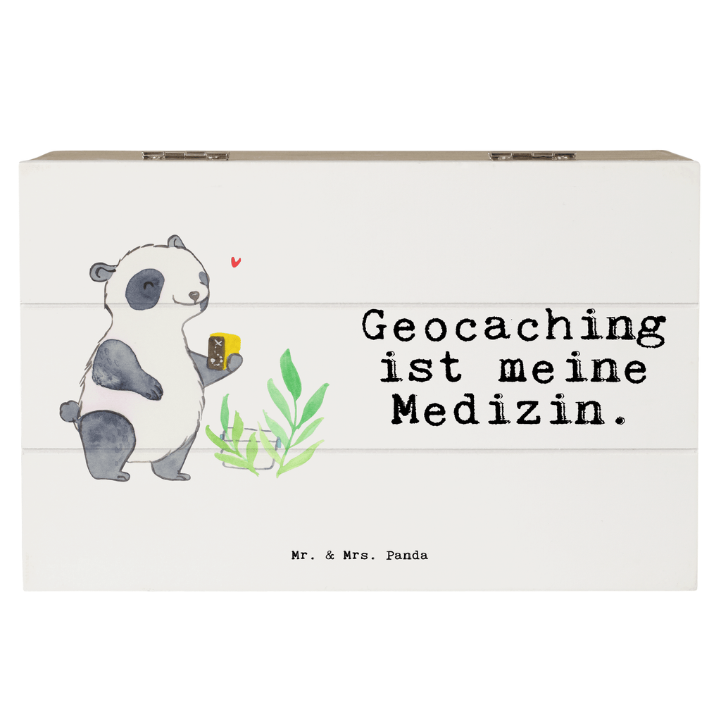 Holzkiste Panda Geocaching Medizin Holzkiste, Kiste, Schatzkiste, Truhe, Schatulle, XXL, Erinnerungsbox, Erinnerungskiste, Dekokiste, Aufbewahrungsbox, Geschenkbox, Geschenkdose, Geschenk, Sport, Sportart, Hobby, Schenken, Danke, Dankeschön, Auszeichnung, Gewinn, Sportler, Geocaching, Schatzsuchen, GPS Schnitzeljagd, Opencaching