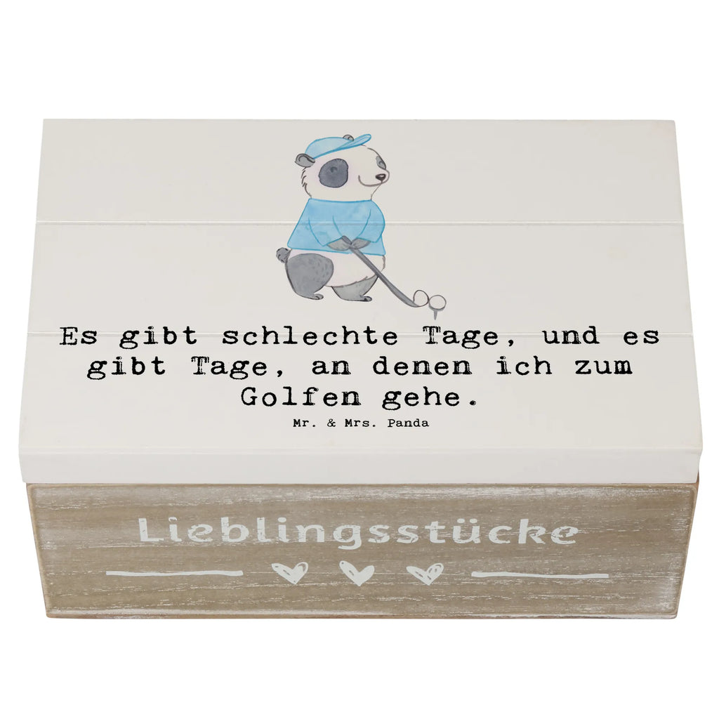 Holzkiste Panda Golfen Holzkiste, Kiste, Schatzkiste, Truhe, Schatulle, XXL, Erinnerungsbox, Erinnerungskiste, Dekokiste, Aufbewahrungsbox, Geschenkbox, Geschenkdose, Geschenk, Sport, Sportart, Hobby, Schenken, Danke, Dankeschön, Auszeichnung, Gewinn, Sportler, Golfen, Golf spielen, Golfplatz, Golfturnier, Golf Verein