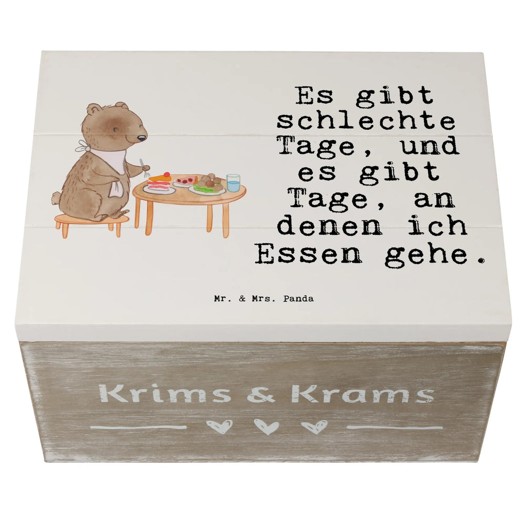 Holzkiste Bär Essen gehen Holzkiste, Kiste, Schatzkiste, Truhe, Schatulle, XXL, Erinnerungsbox, Erinnerungskiste, Dekokiste, Aufbewahrungsbox, Geschenkbox, Geschenkdose, Geschenk, Sport, Sportart, Hobby, Schenken, Danke, Dankeschön, Auszeichnung, Gewinn, Sportler, Essen gehen, Essen, Restaurant, Restaurantbesuch