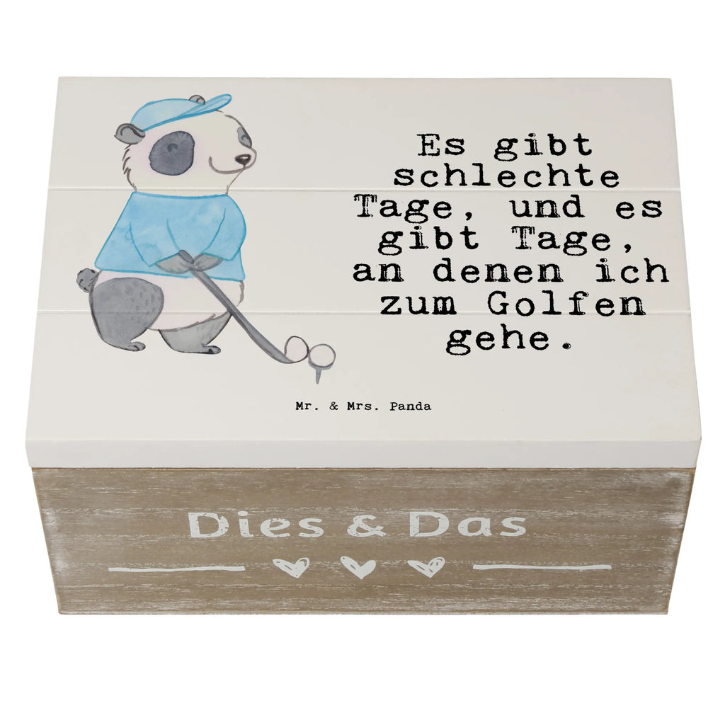 Holzkiste Panda Golfen Holzkiste, Kiste, Schatzkiste, Truhe, Schatulle, XXL, Erinnerungsbox, Erinnerungskiste, Dekokiste, Aufbewahrungsbox, Geschenkbox, Geschenkdose, Geschenk, Sport, Sportart, Hobby, Schenken, Danke, Dankeschön, Auszeichnung, Gewinn, Sportler, Golfen, Golf spielen, Golfplatz, Golfturnier, Golf Verein