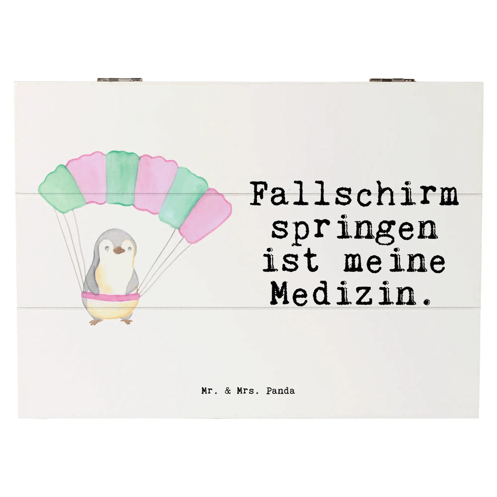 Holzkiste Pinguin Fallschirm springen Holzkiste, Kiste, Schatzkiste, Truhe, Schatulle, XXL, Erinnerungsbox, Erinnerungskiste, Dekokiste, Aufbewahrungsbox, Geschenkbox, Geschenkdose, Geschenk, Sport, Sportart, Hobby, Schenken, Danke, Dankeschön, Auszeichnung, Gewinn, Sportler, Fallschirmspringen, Skydive, Fallschirmsprung, Tandemsprung, Fallschirmflug, Freifall, Erlebnisgeschenk, Adrenalinkick, Extreme Sport, Luftakrobatik, Adrenalinrausch, Parachute Jumping