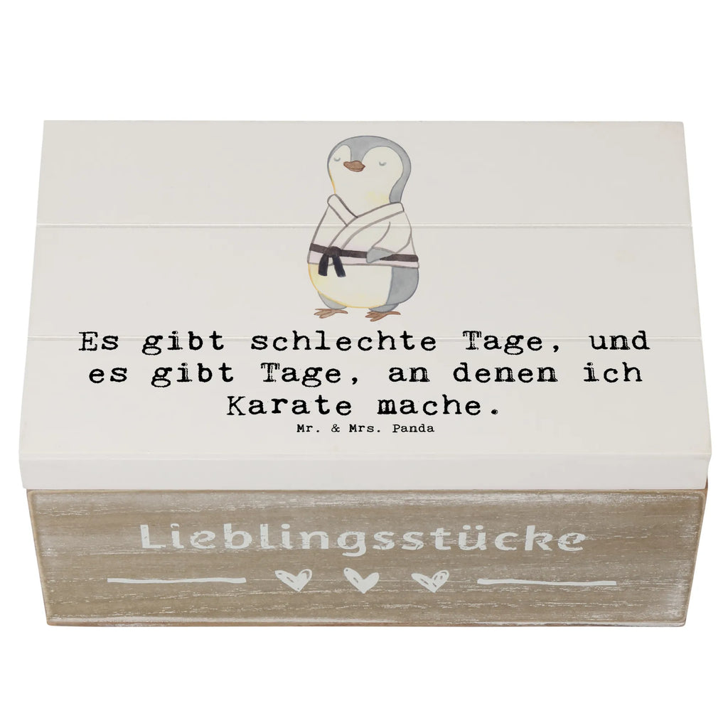 Holzkiste Pinguin Karate Holzkiste, Kiste, Schatzkiste, Truhe, Schatulle, XXL, Erinnerungsbox, Erinnerungskiste, Dekokiste, Aufbewahrungsbox, Geschenkbox, Geschenkdose, Geschenk, Sport, Sportart, Hobby, Schenken, Danke, Dankeschön, Auszeichnung, Gewinn, Sportler, Karate, Kampfsportart, Selbstverteidigung, Kampfkunst, Karate Verein