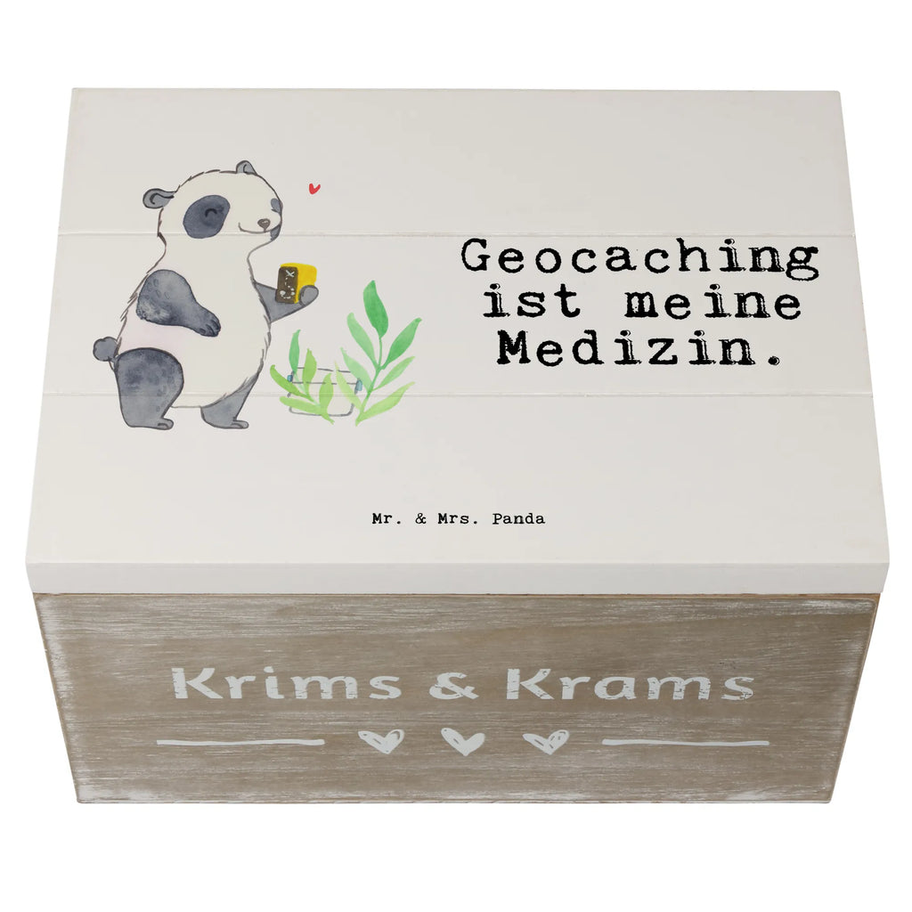 Holzkiste Panda Geocaching Holzkiste, Kiste, Schatzkiste, Truhe, Schatulle, XXL, Erinnerungsbox, Erinnerungskiste, Dekokiste, Aufbewahrungsbox, Geschenkbox, Geschenkdose, Geschenk, Sport, Sportart, Hobby, Schenken, Danke, Dankeschön, Auszeichnung, Gewinn, Sportler, Geocaching, Schatzsuchen, GPS Schnitzeljagd, Opencaching